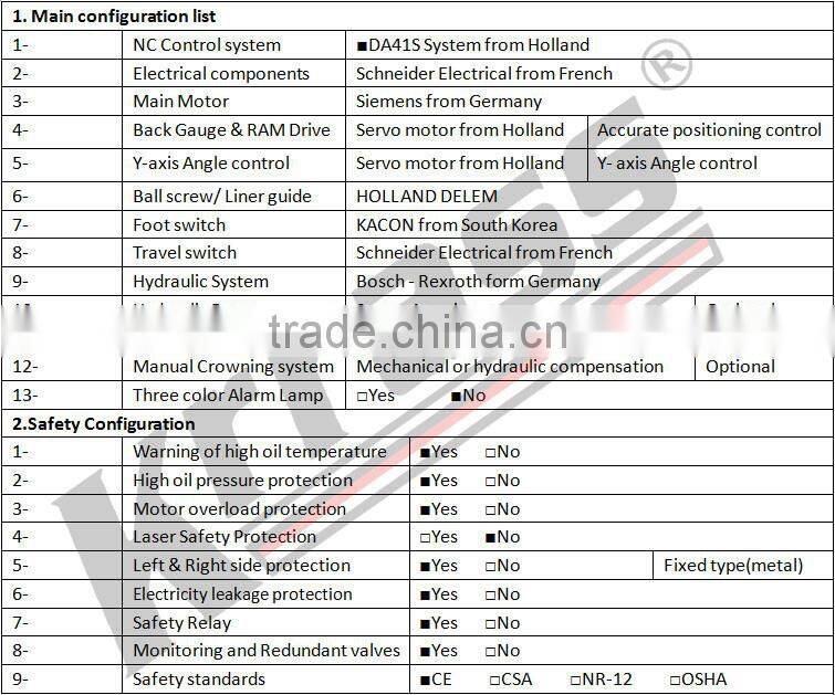 E21 system WC67K 600ton sheet bending machine with CE