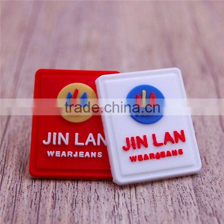 Personalized custom debossed nylon silicone tags for t shirt bags clothing