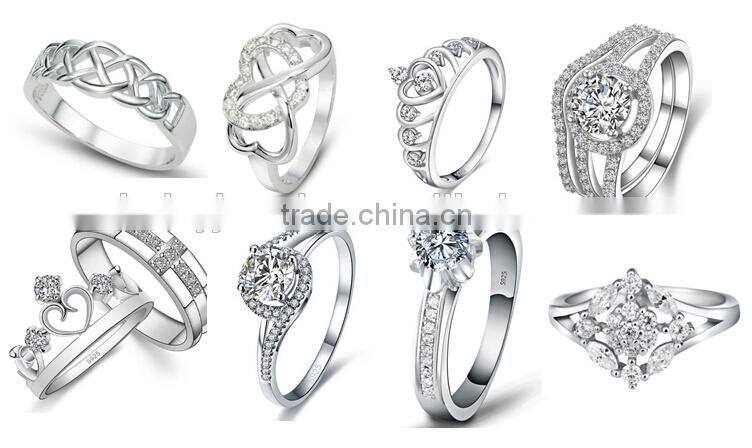 Fashion Jewelry diamond women 925 silver ring with purple stone