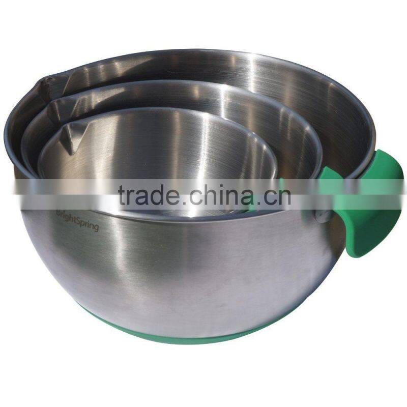 Mixing bowl,Salad bowl with Anti-Slip Silicone Base