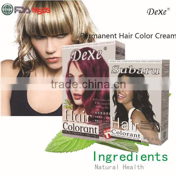 Dexe hot selling herbal extracts yellow hair color cream