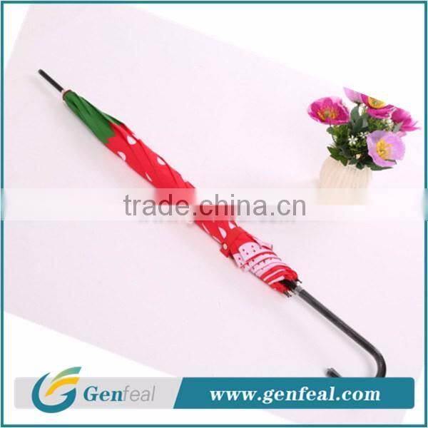 21 inch Polyester fabrice fruit design red automatic ladies umbrella