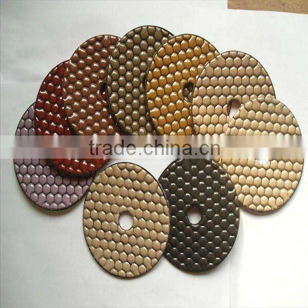 Resin copper bonded polish pads