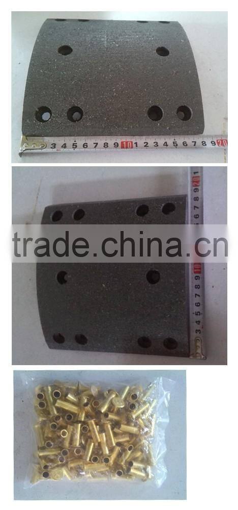 Guilin Daewoo bus high performance rear brake linning with semi metal material