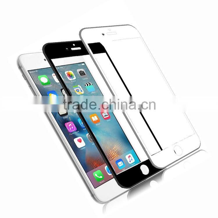 2016 hot selling 0.2mm 9H 3D tempered glass screen protector for Iphone 6 6s plus