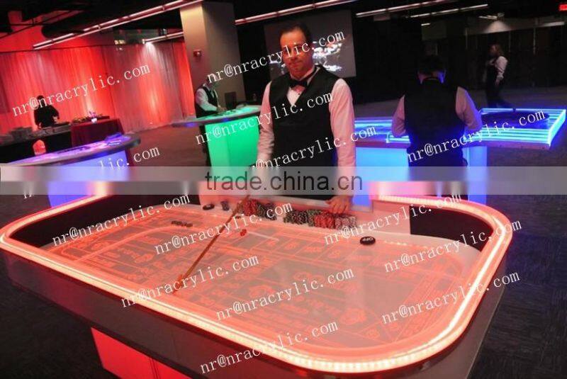 Poker Table Fabric ( casino equipment with flocking nylon and rubber materia)led sticker