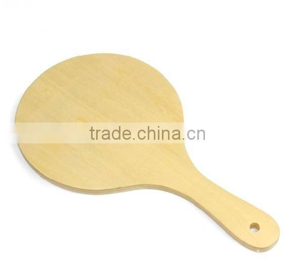 Wooden handle mirror