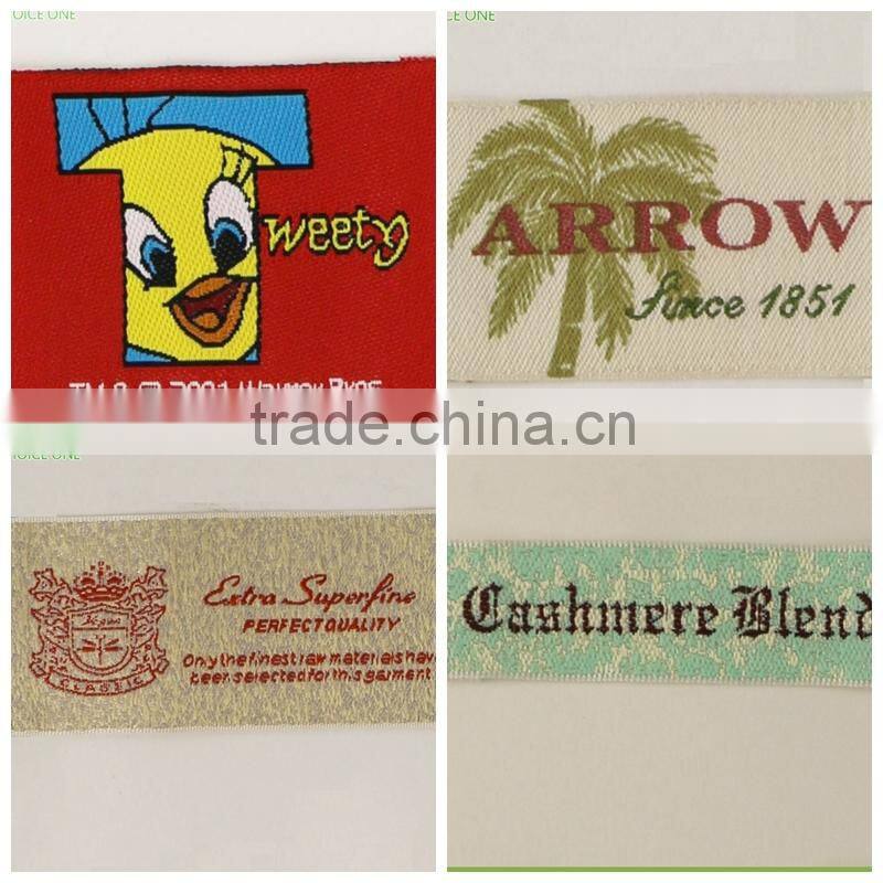 Custom Own Logo High Quality Heat cut White Woven Clothing Labels