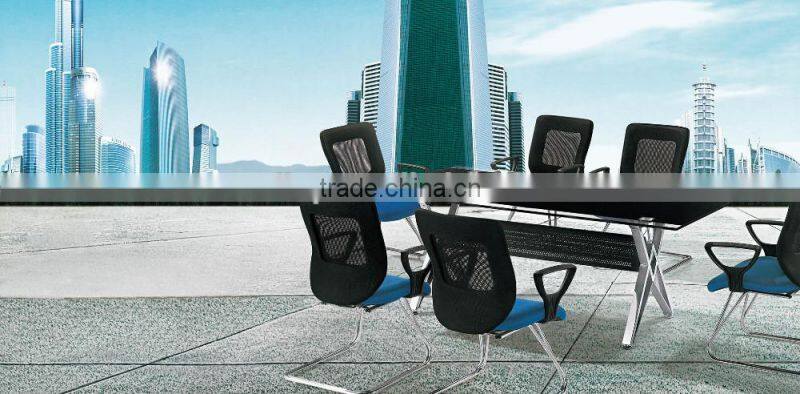office furniture 8 seaters meeting desk glass conference room table PT-C002