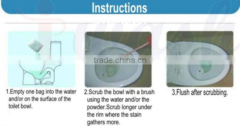 REACH Certificated Best Quality High Efficiency Disposable 10g*12 Toilet Cleaning Powder Safe-To-Use