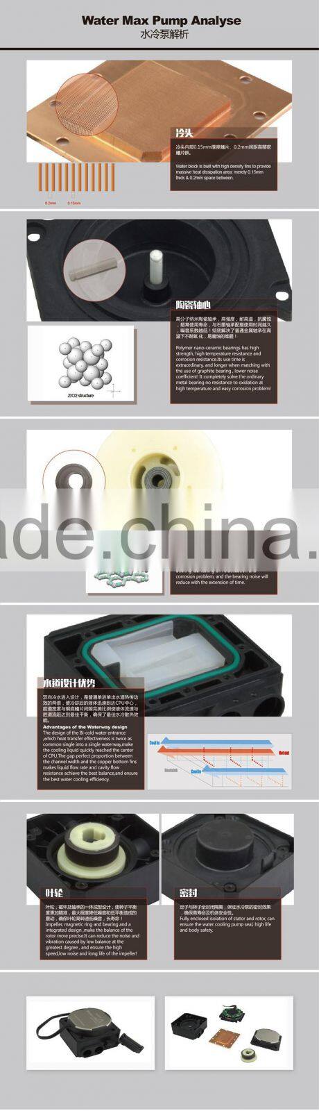 Alseye WATER MAX 80DTG as 12v car heater fan blower fan Liquid cooling with block thermoelectric cooler