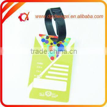 Custom Black Printed Golf Bag Tag Whith Lesther Strape