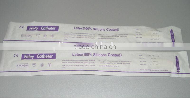 3-way Latex Foley Catheter standard 100% Silicone coated