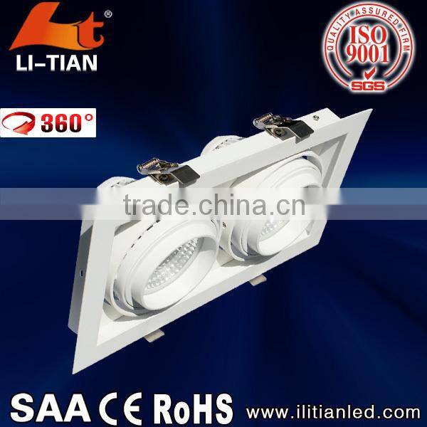 20w 30w 40w 60w 90w adjustable recessed rectangle led grille light