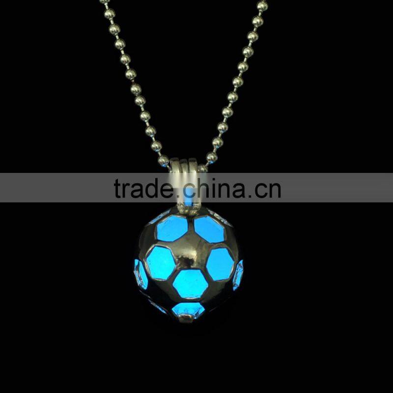 Mini Order New Piercing luminous stone Pendant Necklace Couple Love Long Chain Necklace Pendant Gifts