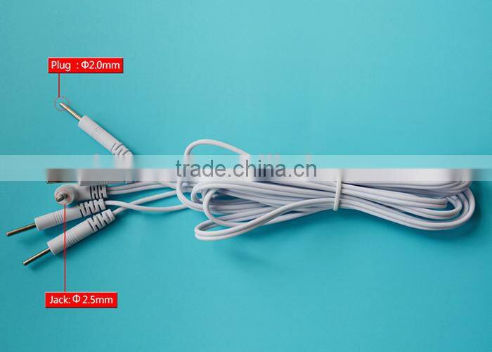 DC 3.5mm/2.5mm available 4 in 1 tens unit lead wire with 4 pin copper lead cable