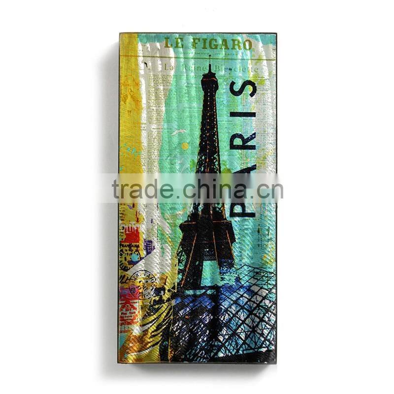 MDF Aluminum Colorful City Wall Art