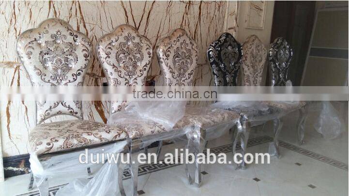 2012 Factory new marble model stainless steel dining table with good price