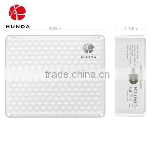 HUNDA China Manufacturer CE FCC ROHS Creative Design Multi Port USB Charger