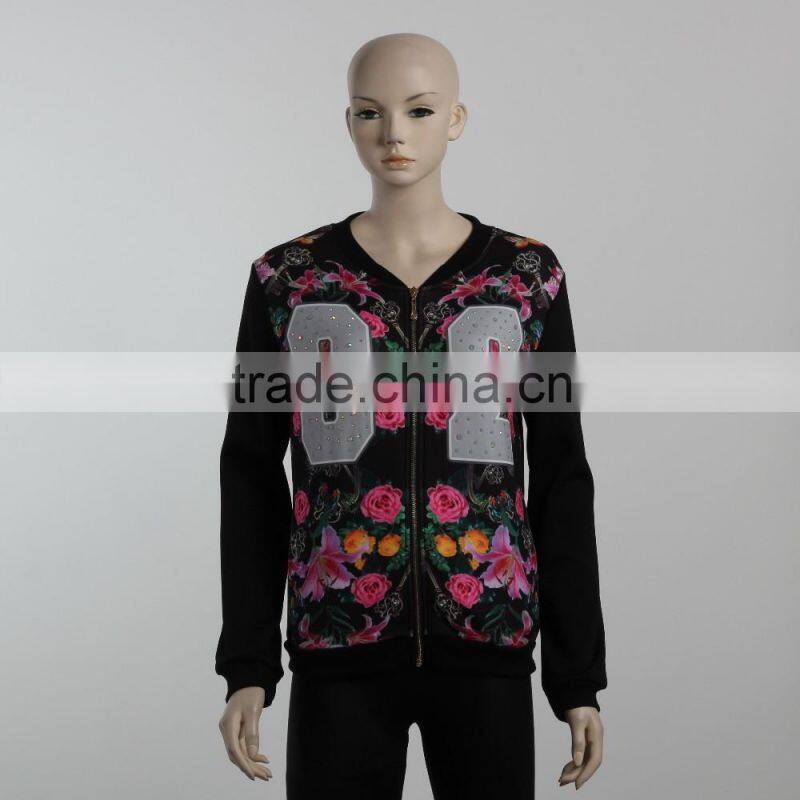 F5W20103 Women Printed Bomber Jackets