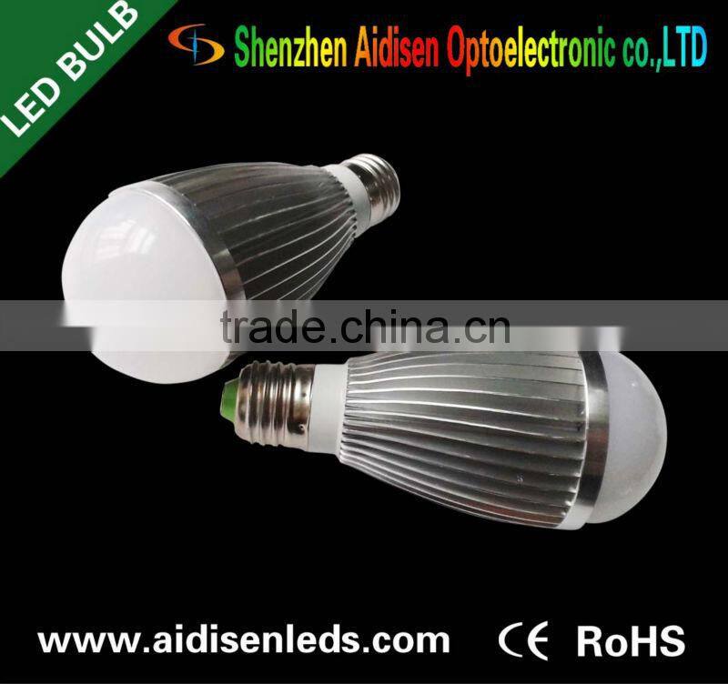 2013 new design e27 7w led bulb light 2000k-6500k