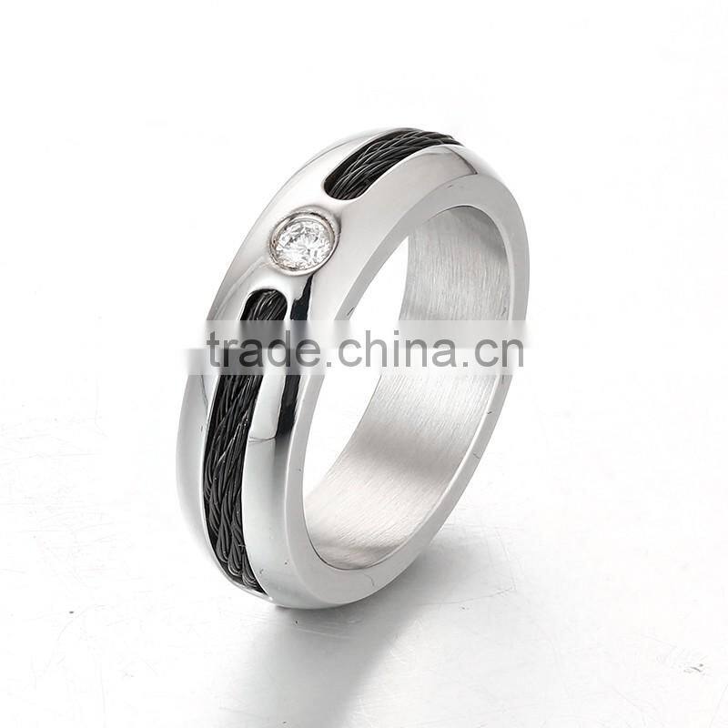 New Arrival Titanium Silver 316l Stainless Steel Rings Jewelry SSRR036