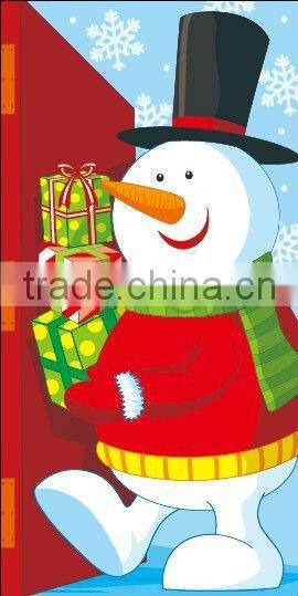 New Design plastic Christmas door decorations for home