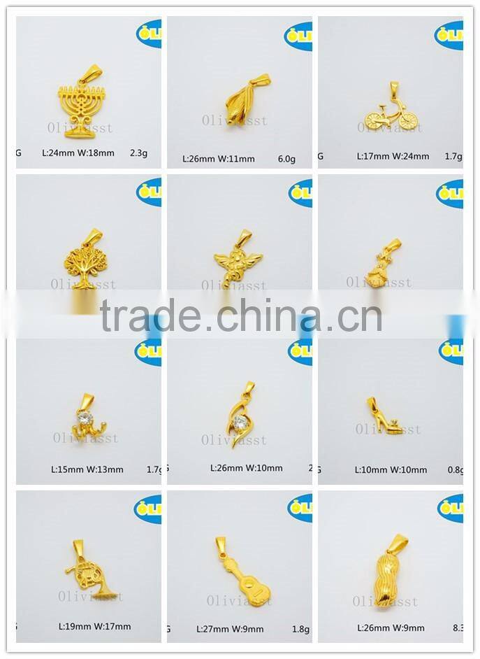 Olivia 2016 New Fashion Modern 316 Stainless steel Cast Metal Classic Single Shining Diamond Pendant