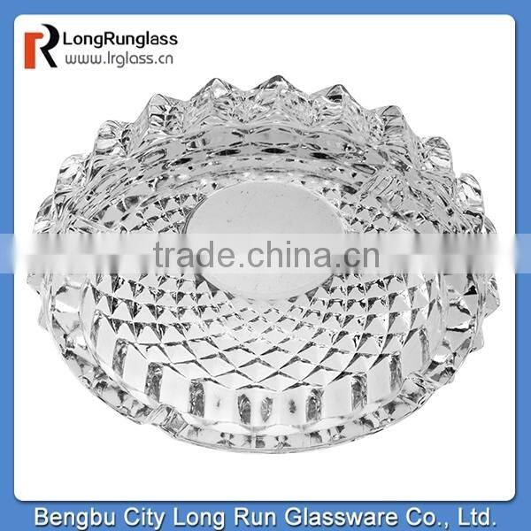 LongRun 1250g office decration crystal glass ashtray manufacturing