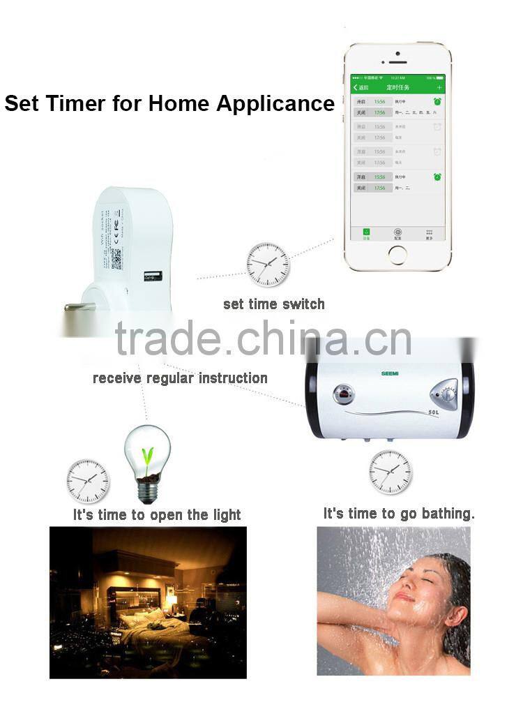 Remote Socket For Android ,Iphone With Phone App / 220v Wifi Plug For Tablet PC or PPC / Smart Controlled