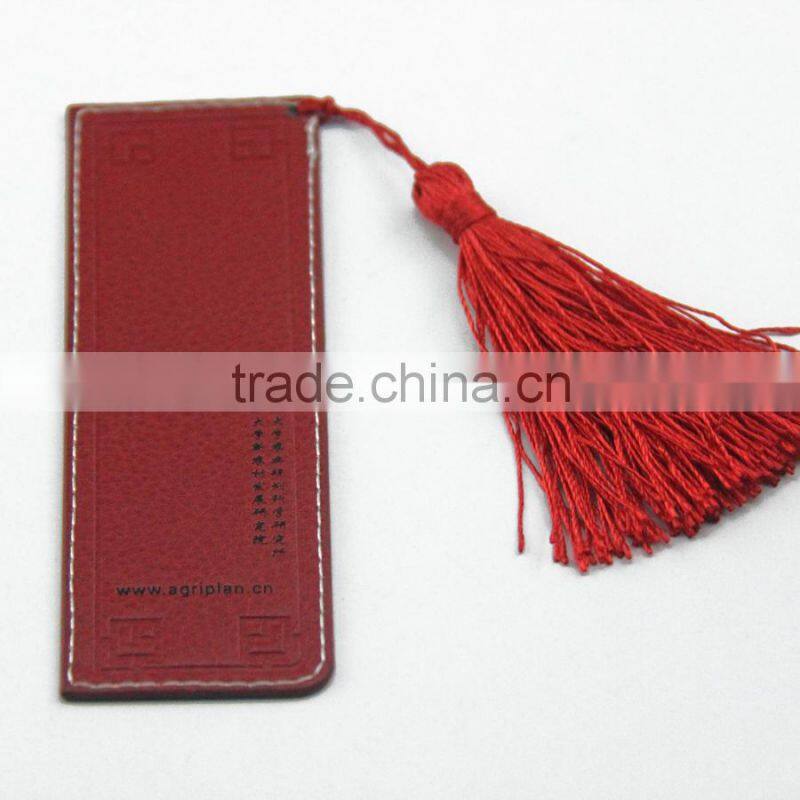 leather bookmark with tassel lace