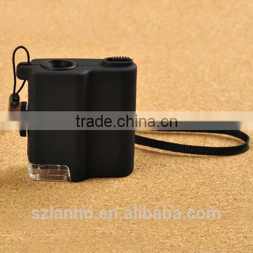 TH-7004 55X Mini Microscope Pocket Glasses Lenses LED Magnifier