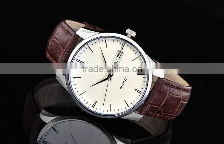 Luxury New Arrival Factory Price Business Men Leather Watch