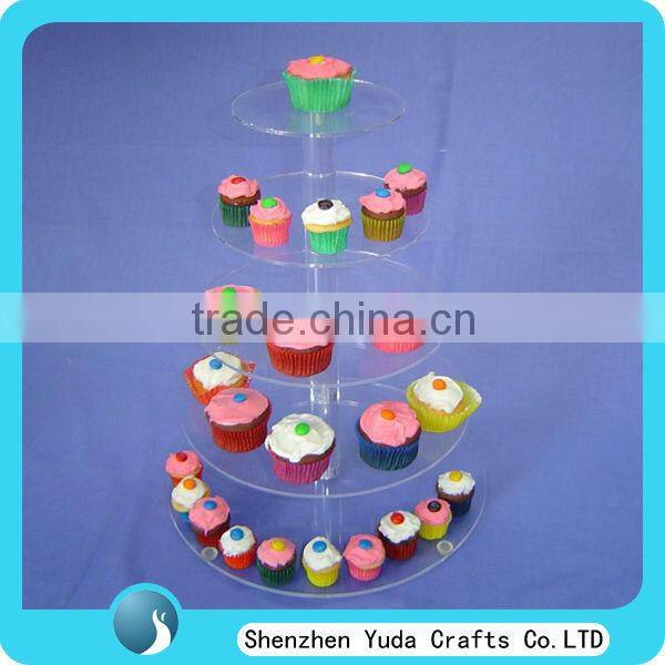 Manufacturing clear acrylic 5 tiers cupckae tower stands, factory selling wedding cake stand