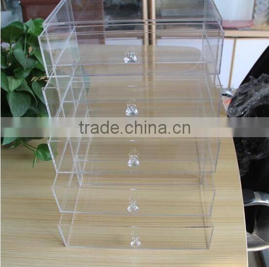 clear acrylic organizer with 5 drawer