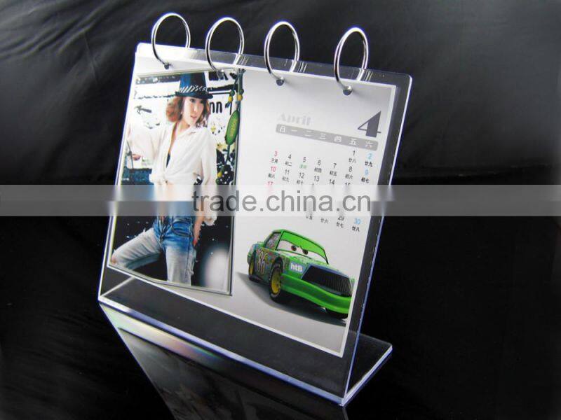 clear acrylic calendar display stand