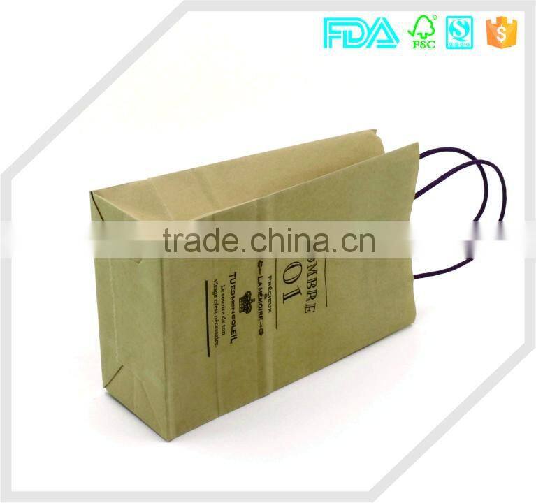 Tear resistant paper bag luxury paper shopping bag kraft bag With Your Own Logo