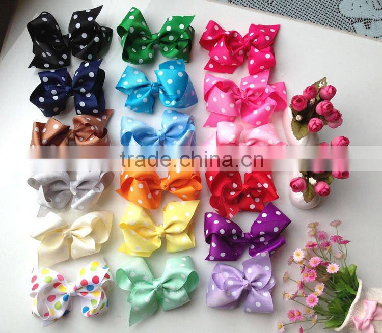 Polka Dots Baby Bow Ties Grosgrain Ribbon Baby Hair Bow