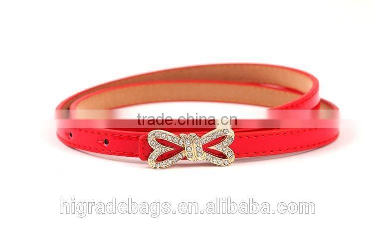 ladies thin Pu leather belt fashion