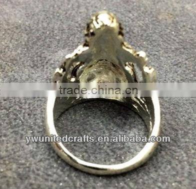 NEW POPULAR VINTAGE SILVER OHM LORD GANESH METAL RING COLLECTIBLE RING