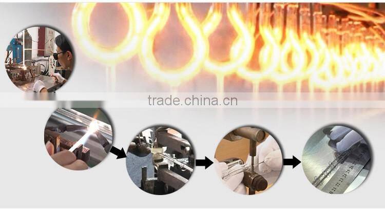 Short wave round infrared heating lamp with gold reflector for plastic welding