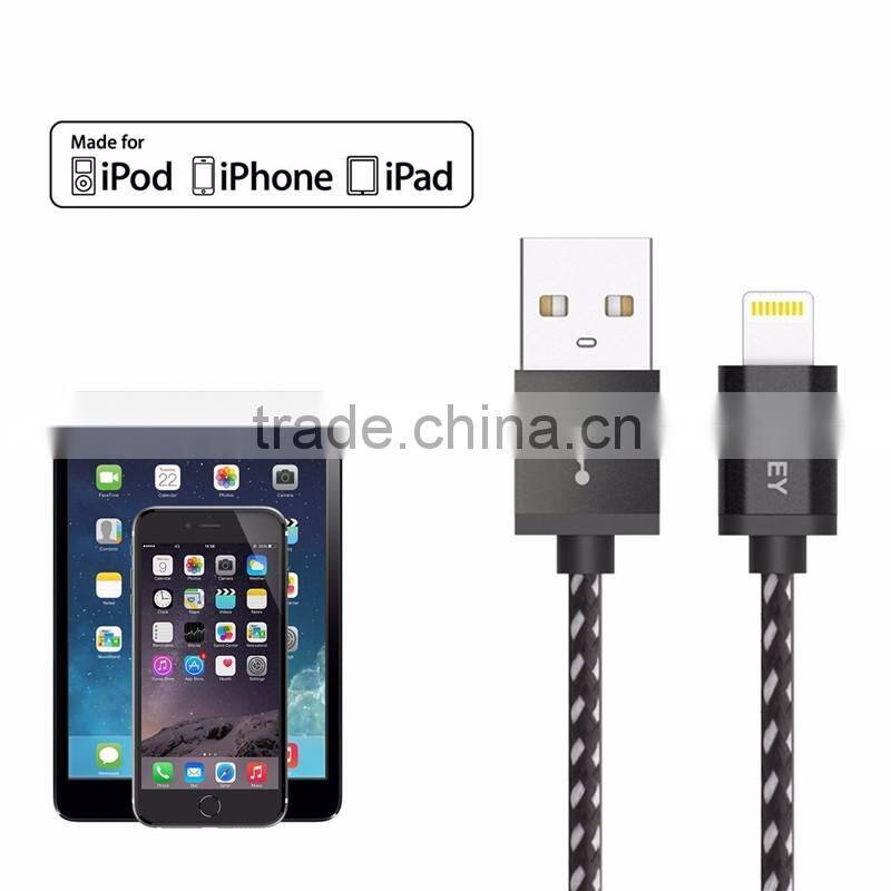 MFI 8 pin data cable for Iphone 6 6s plus 5 5s ipad high quality IOS 8/9 durable fast charge data cync usb line wire