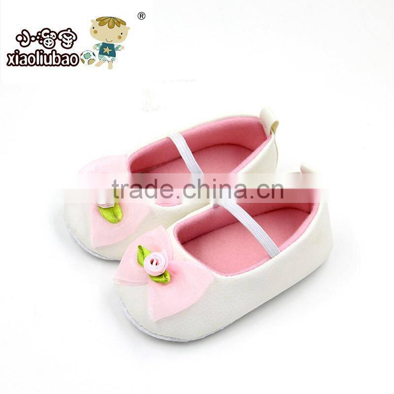 Wholesale 0-1 year baby toddler rose princess soft sole shoes bebe baby dress shoes