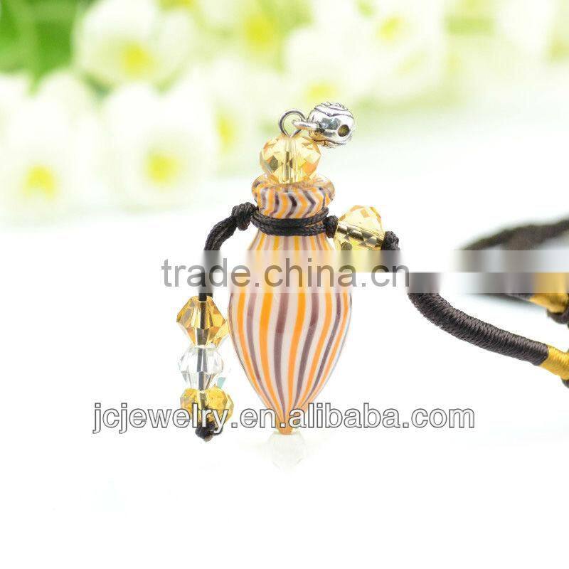 Aromatherapy Bottle glass perfume bottle pendant necklace Mineral jewelry