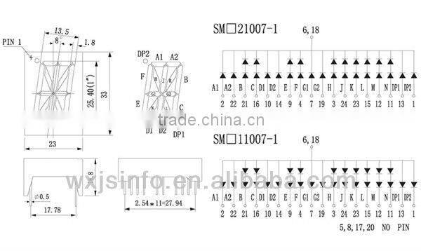 china hot promotion 1.0 inch 16 segment single digit led numeric display