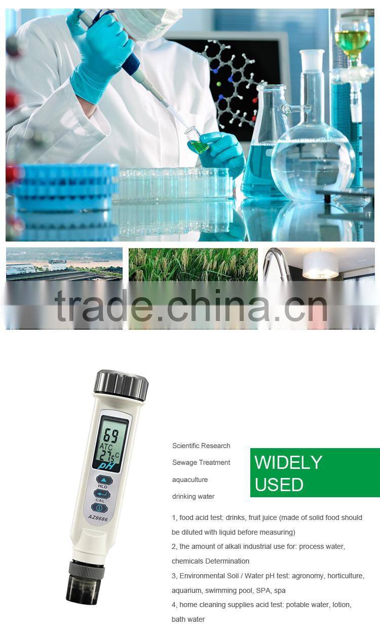 AZ8686 Mini LCD Digital Display Temperature PH Meter For Water 0.00~14.00