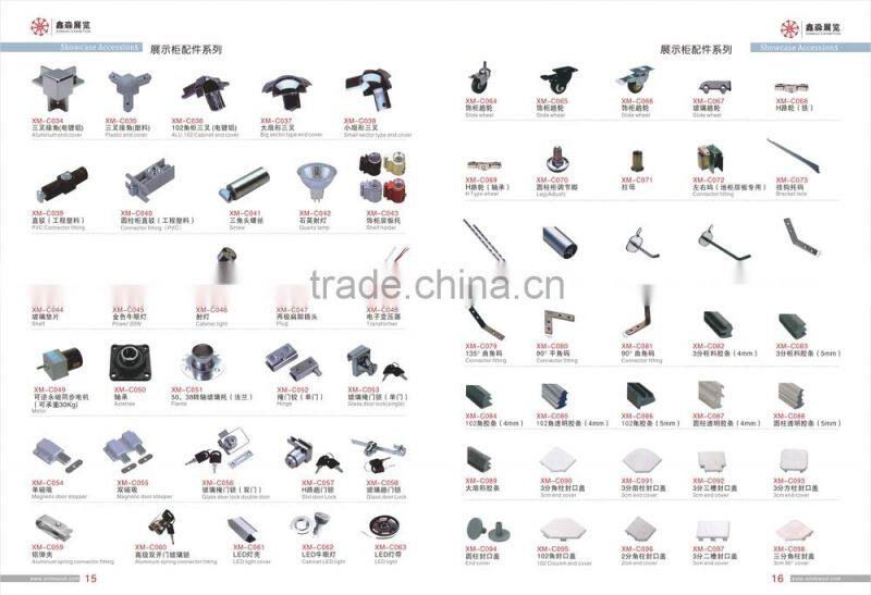 Nice jewelry display showcase profile jewelry store showcase aluminium profile for showcase
