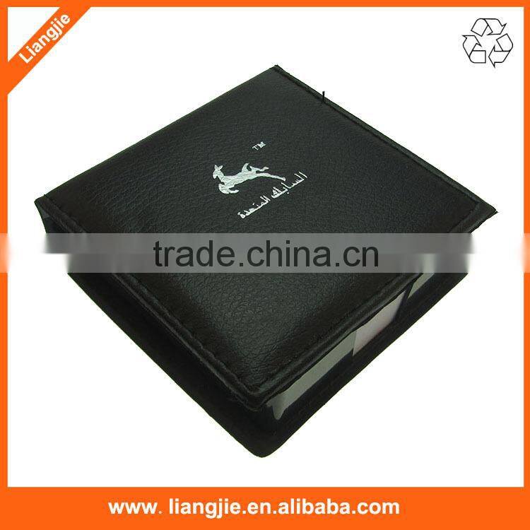 Creative office memo pad with PU leather case