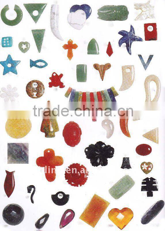 Fashion lowest cost loose gemstone butterfly carved blue sandstone beads for pendant