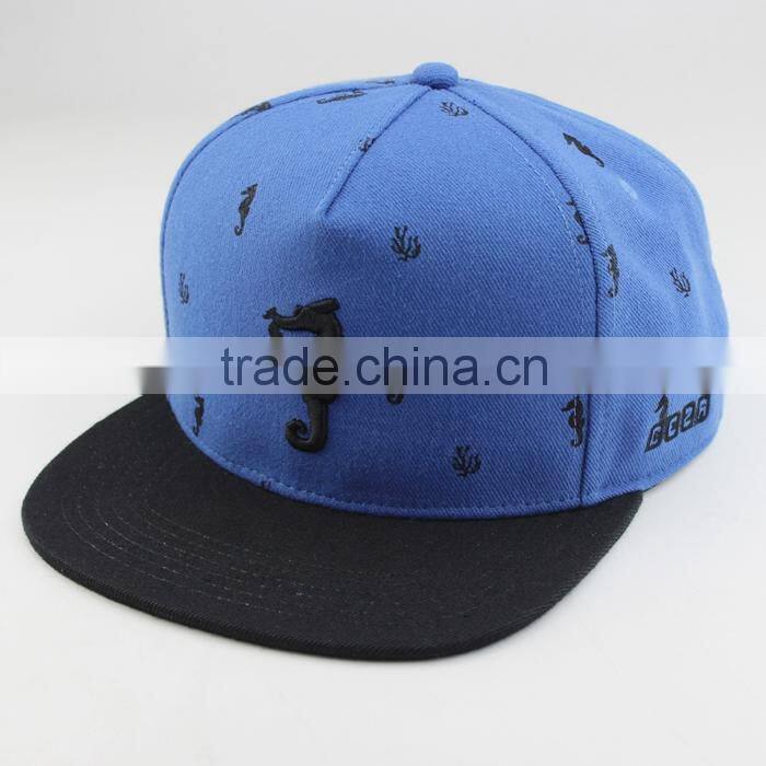 100% Acrylic Material and Striped Style 5 Panel Snapback Cap